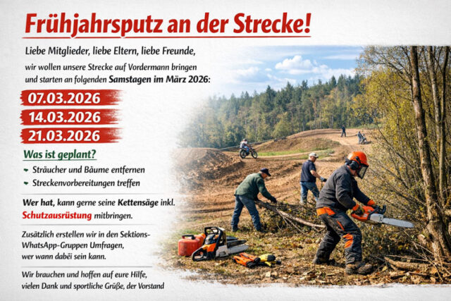 Frühjahrsputz an unserer Strecke – Wir brauchen eure Unterstützung!